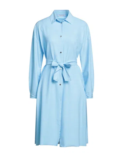 La Fille Des Fleurs Midi Dresses In Blue