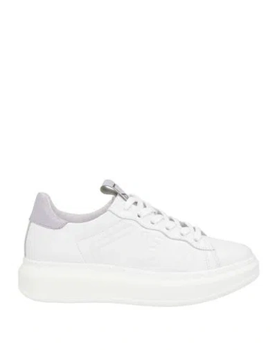 La Fille Des Fleurs Woman Sneakers White Size 7 Leather