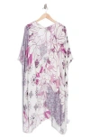 La Fiorentina Abstract Ruana In Purple