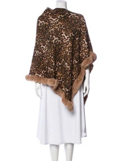 Pre-owned La Fiorentina Animal Print Asymmetrical Sweater In Multi