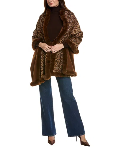 La Fiorentina Animal Print Wrap In Brown