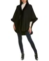 La Fiorentina Asymmetric Poncho In Black