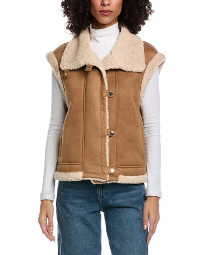 La Fiorentina Biker Vest In Brown