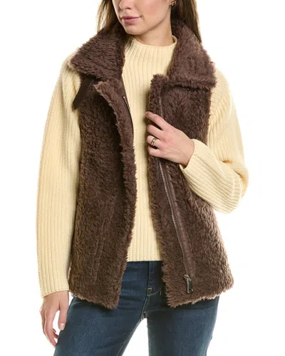 La Fiorentina Biker Vest In Brown