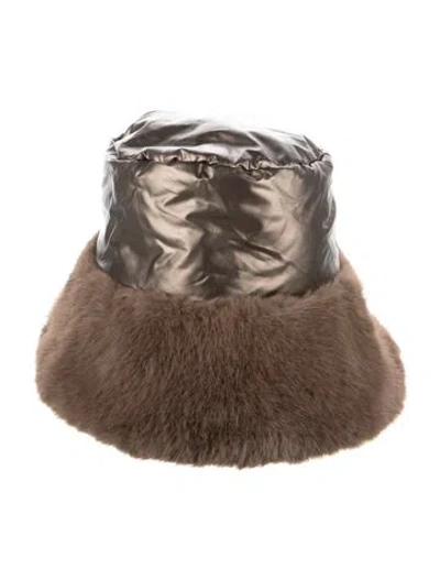 Pre-owned La Fiorentina Bucket Hat In Brown