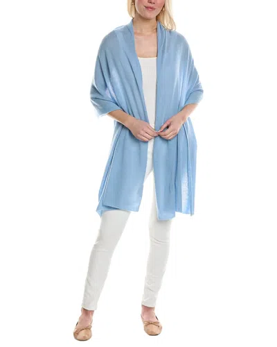La Fiorentina Cashmere & Wool-blend Wrap In Blue