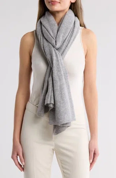 La Fiorentina Cashmere & Wool Blend Wrap In Gray
