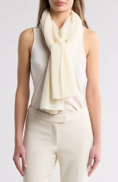 La Fiorentina Cashmere & Wool Blend Wrap In Ivory