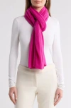 La Fiorentina Cashmere & Wool Blend Wrap In Magenta