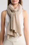 La Fiorentina Cashmere & Wool Blend Wrap In Neutral