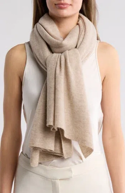 La Fiorentina Cashmere & Wool Blend Wrap In Neutral