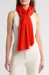 La Fiorentina Cashmere & Wool Blend Wrap In Red