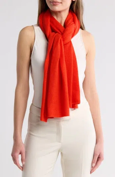 La Fiorentina Cashmere & Wool Blend Wrap In Red