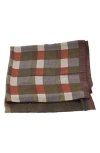 La Fiorentina Checkered Print Lightweight Wrap In Green