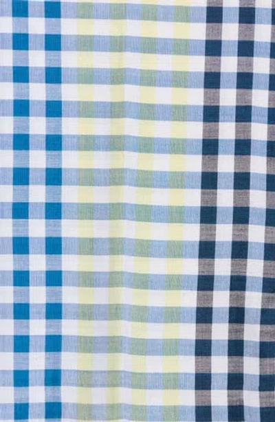 La Fiorentina Checkered Scarf In Blue