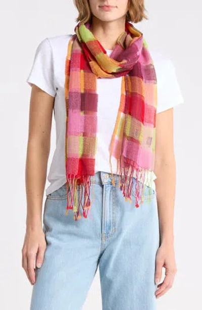 La Fiorentina Checkered Scarf In Pattern