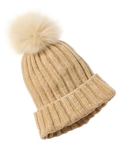 La Fiorentina Chenille Hat In Beige