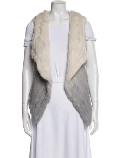Pre-owned La Fiorentina Colorblock Pattern Fur Jacket In Multi