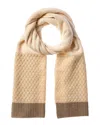 La Fiorentina Colorblocked Cashmere & Wool-blend Scarf In White