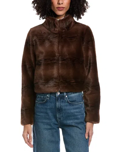 La Fiorentina Cropped Jacket In Brown