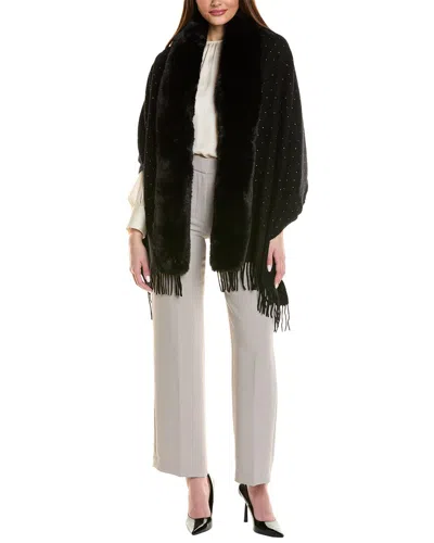 La Fiorentina Embellished Cashmere Wrap In Black