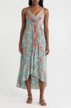 La Fiorentina Emma Paisley Maxi Dress In Blue