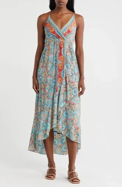 La Fiorentina Emma Paisley Maxi Dress In Blue