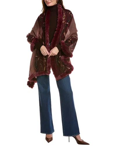 La Fiorentina Equestrian Wool Wrap In Brown