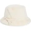 La Fiorentina Faux Fur Bucket Hat In Neutral