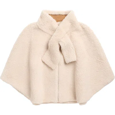 La Fiorentina Faux Fur Cape In Camel