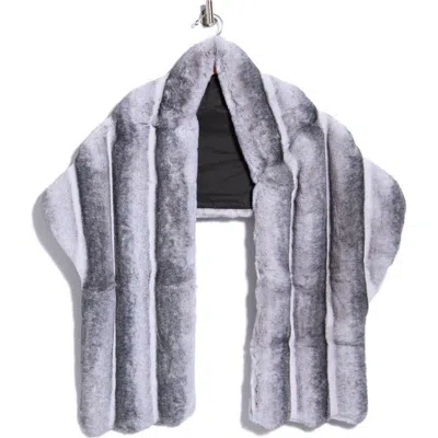 La Fiorentina Faux Fur Cape In Grey