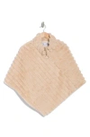 La Fiorentina Faux Fur Poncho In Taupe