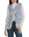 La Fiorentina Feather Vest In Blue