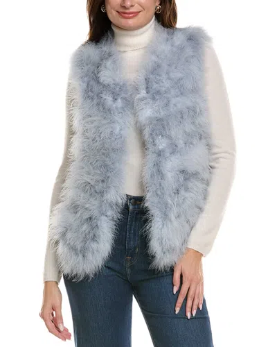 La Fiorentina Feather Vest In Blue