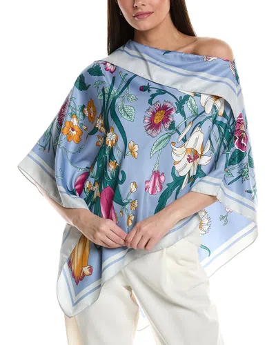 La Fiorentina Floral Poncho