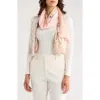 La Fiorentina Floral Print Silk Scarf In Pink