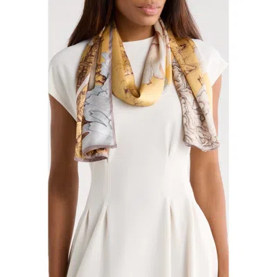 La Fiorentina Floral Print Silk Scarf In Multi