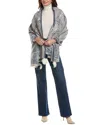 La Fiorentina Floral Print Wrap In Gray