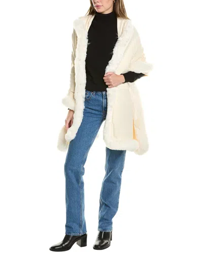 La Fiorentina Hooded Wrap In White