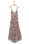La Fiorentina Irene Paisley Floral Tiered Maxi Dress