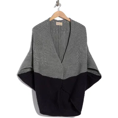 La Fiorentina Knit Cocoon Ruana In Multi