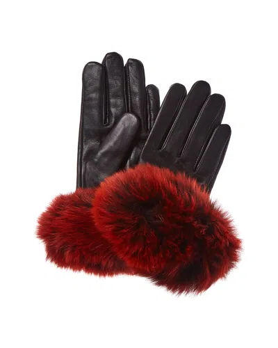 La Fiorentina Leather Glove In Black