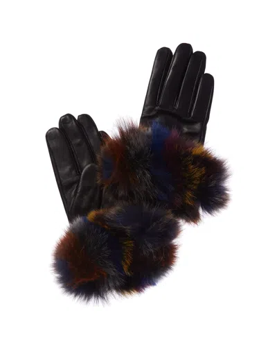 La Fiorentina Leather Glove In Brown
