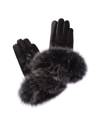 La Fiorentina Leather Glove In Black