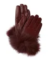 La Fiorentina Leather Gloves In Brown