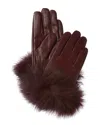 La Fiorentina Leather Gloves In Brown