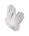 La Fiorentina Leather Gloves In White
