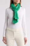 La Fiorentina Lurex® Wool Scarf In Green