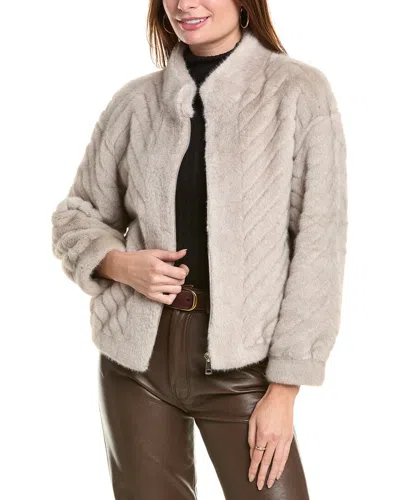 La Fiorentina Mink Jacket In Brown