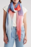 La Fiorentina Ombré Scarf In Rose Red Blue